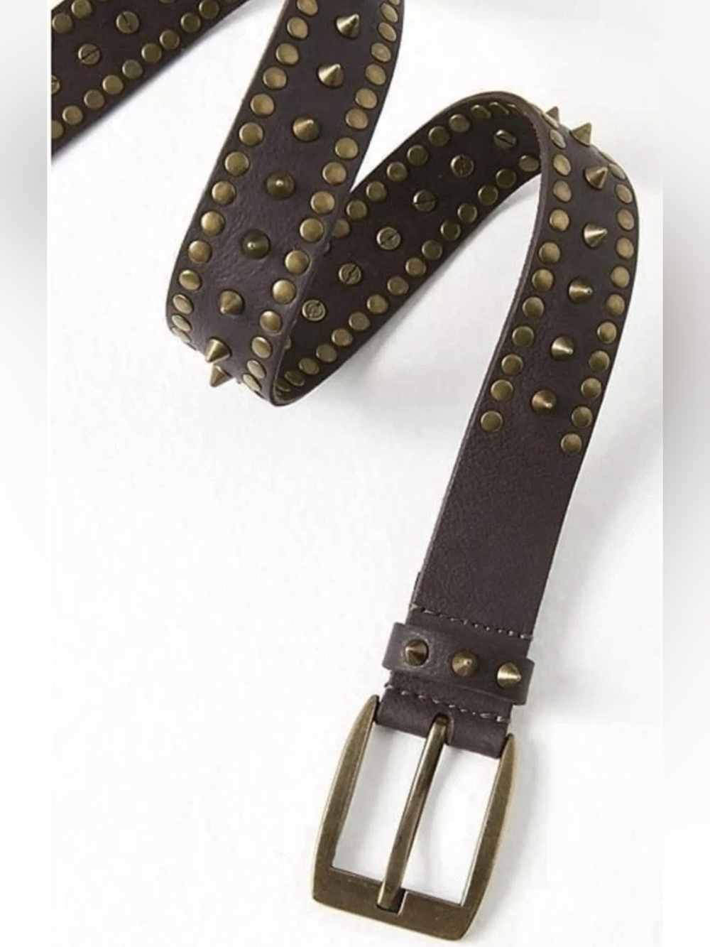 Free People Vertigo Studded Brown Belt nwt M/L